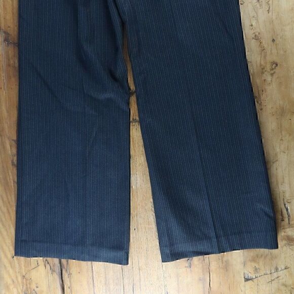 KASPER NAVY BLUE PIN STRIPE OFFICE BUSINESS SUIT PANTS TROUSERS SIZE 8 - Picture 7 of 7